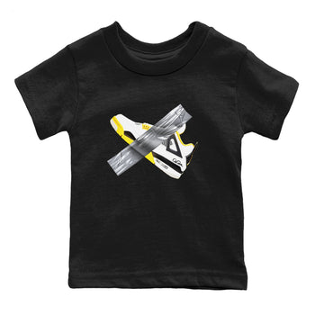 AJ4 Vivid Sulfur shirt to match jordans Duct Tape sneaker tees Air Jordan 4 Vivid Sulfur SNRT sneaker release tees baby toddler Black 2 cotton Shirt