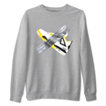 AJ4 Vivid Sulfur shirt to match jordans Duct Tape sneaker tees Air Jordan 4 Vivid Sulfur SNRT Sneaker Release Tees unisex cotton Heather Grey 2 crew neck shirt