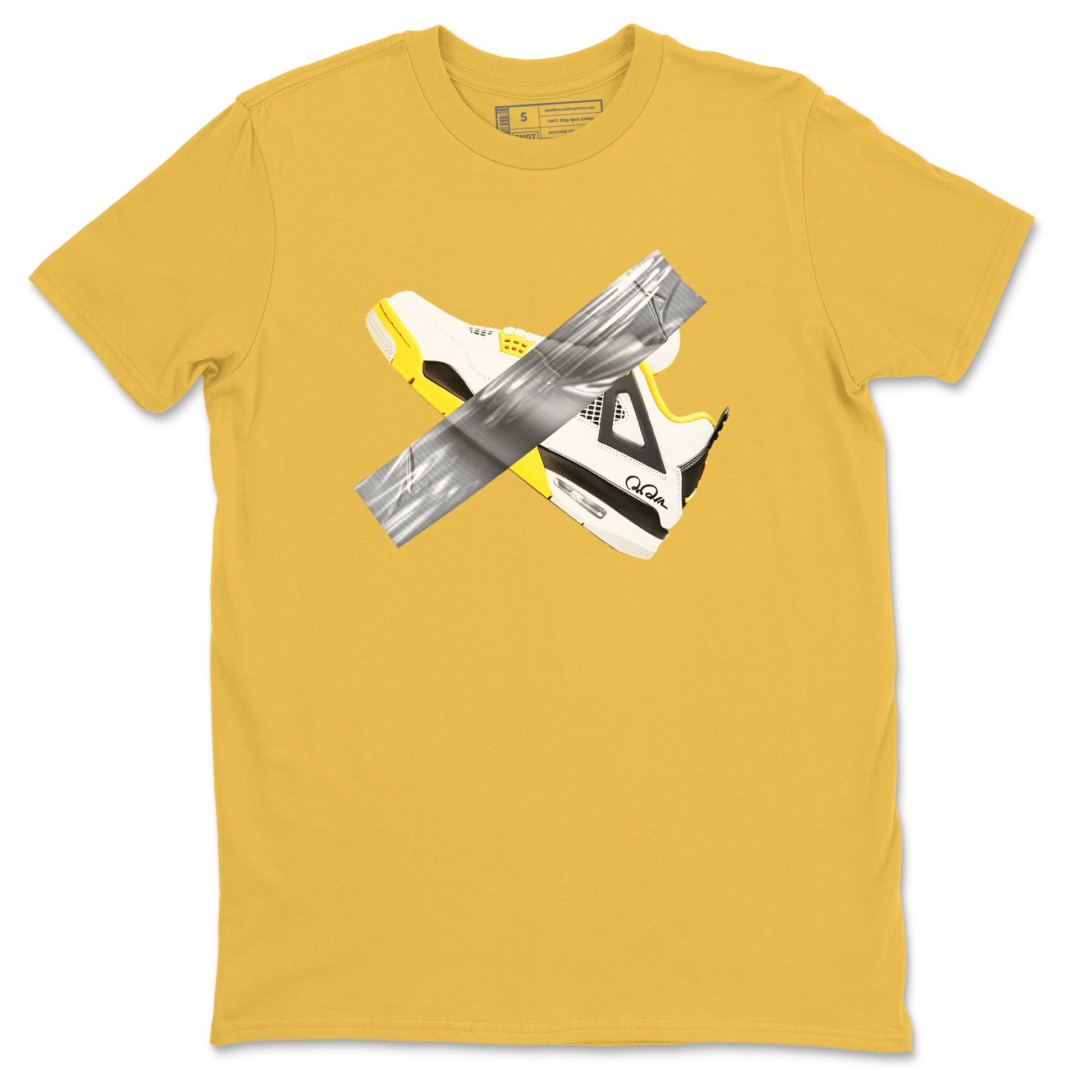 AJ4 Vivid Sulfur shirt to match jordans Duct Tape sneaker tees Air Jordan 4 Vivid Sulfur SNRT Sneaker Release Tees unisex cotton Daisy 2 crew neck shirt