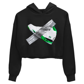 Air Jordan 5 Lucky Green shirt to match jordans Duct Tape sneaker tees AJ5 Lucky Green SNRT Sneaker Release Tees Black 2 crop length shirt