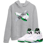 Air Jordan 5 Lucky Green shirt to match jordans Duct Tape sneaker tees AJ5 Lucky Green SNRT Sneaker Release Tees unisex cotton Heather Grey 1 crew neck shirt