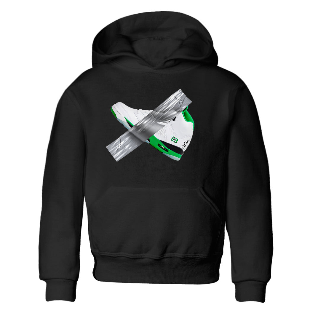 Air Jordan 5 Lucky Green shirt to match jordans Duct Tape sneaker tees AJ5 Lucky Green SNRT sneaker release tees baby toddler Black 2 cotton Shirt
