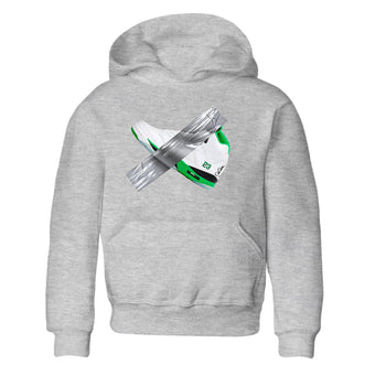 Air Jordan 5 Lucky Green shirt to match jordans Duct Tape sneaker tees AJ5 Lucky Green SNRT sneaker release tees baby toddler Heather Grey 2 cotton Shirt