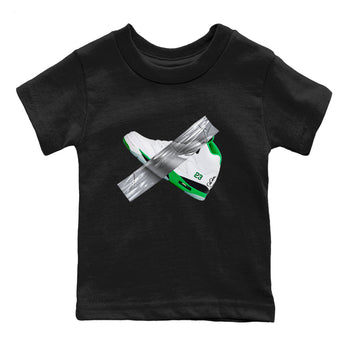 Air Jordan 5 Lucky Green shirt to match jordans Duct Tape sneaker tees AJ5 Lucky Green SNRT sneaker release tees baby toddler Black 2 cotton Shirt