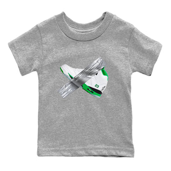 Air Jordan 5 Lucky Green shirt to match jordans Duct Tape sneaker tees AJ5 Lucky Green SNRT sneaker release tees baby toddler Heather Grey 2 cotton Shirt