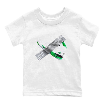 Air Jordan 5 Lucky Green shirt to match jordans Duct Tape sneaker tees AJ5 Lucky Green SNRT sneaker release tees baby toddler White 2 cotton Shirt