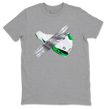 Air Jordan 5 Lucky Green shirt to match jordans Duct Tape sneaker tees AJ5 Lucky Green SNRT Sneaker Release Tees unisex cotton Heather Grey 2 crew neck shirt