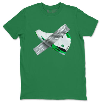 Air Jordan 5 Lucky Green shirt to match jordans Duct Tape sneaker tees AJ5 Lucky Green SNRT Sneaker Release Tees unisex cotton Kelly Green 2 crew neck shirt