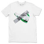Air Jordan 5 Lucky Green shirt to match jordans Duct Tape sneaker tees AJ5 Lucky Green SNRT Sneaker Release Tees unisex cotton White 2 crew neck shirt