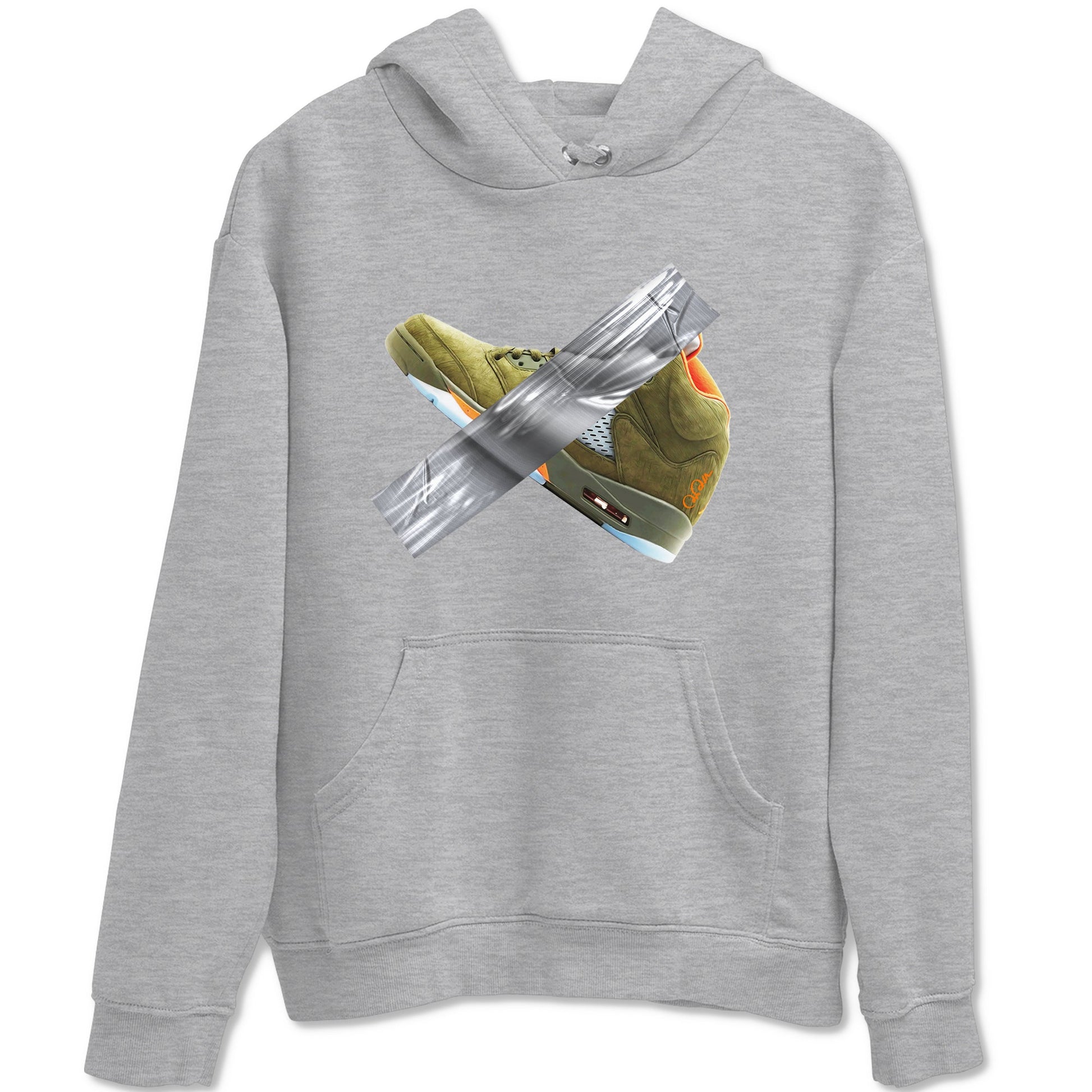 Air Jordan 5 Olive shirt to match jordans Duct Tape sneaker tees AJ5 Olive SNRT Sneaker Release Tees unisex cotton Heather Grey 2 crew neck shirt