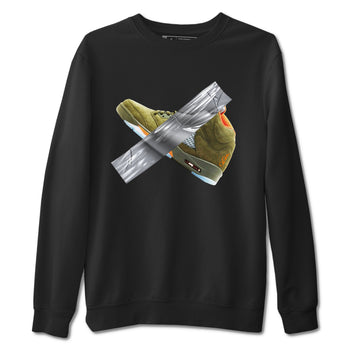 Air Jordan 5 Olive shirt to match jordans Duct Tape sneaker tees AJ5 Olive SNRT Sneaker Release Tees unisex cotton Black 2 crew neck shirt