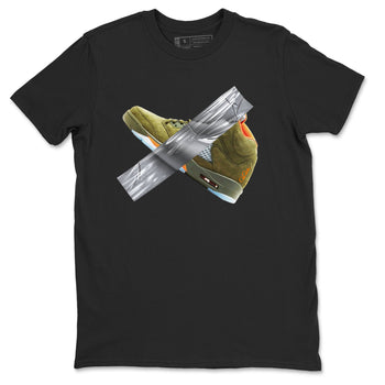 Air Jordan 5 Olive shirt to match jordans Duct Tape sneaker tees AJ5 Olive SNRT Sneaker Release Tees unisex cotton Black 2 crew neck shirt