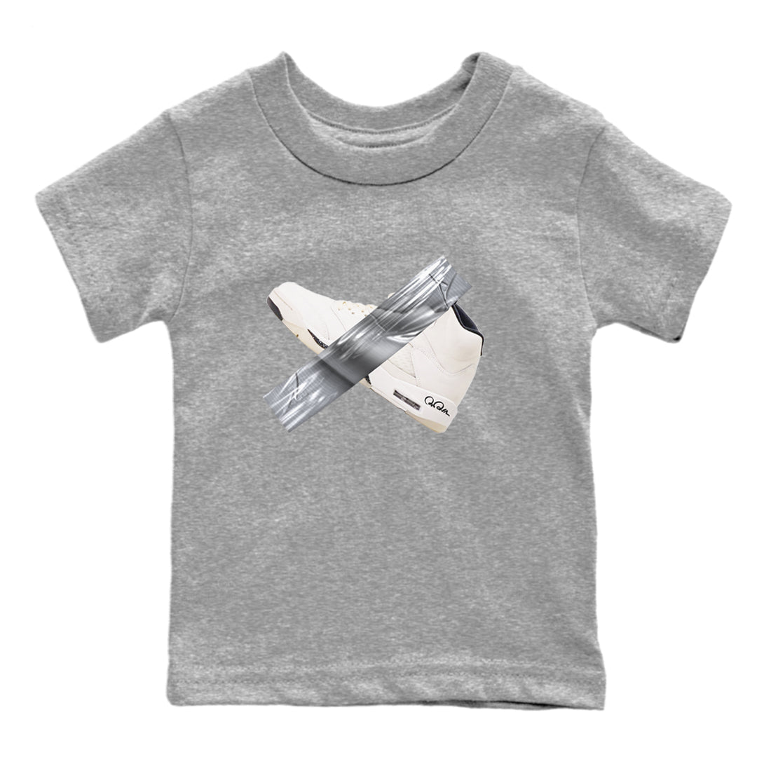 5s Sail shirt to match jordans Duct Tape sneaker tees Air Jordan 5 Sail SNRT sneaker release tees baby toddler Heather Grey 2 cotton Shirt