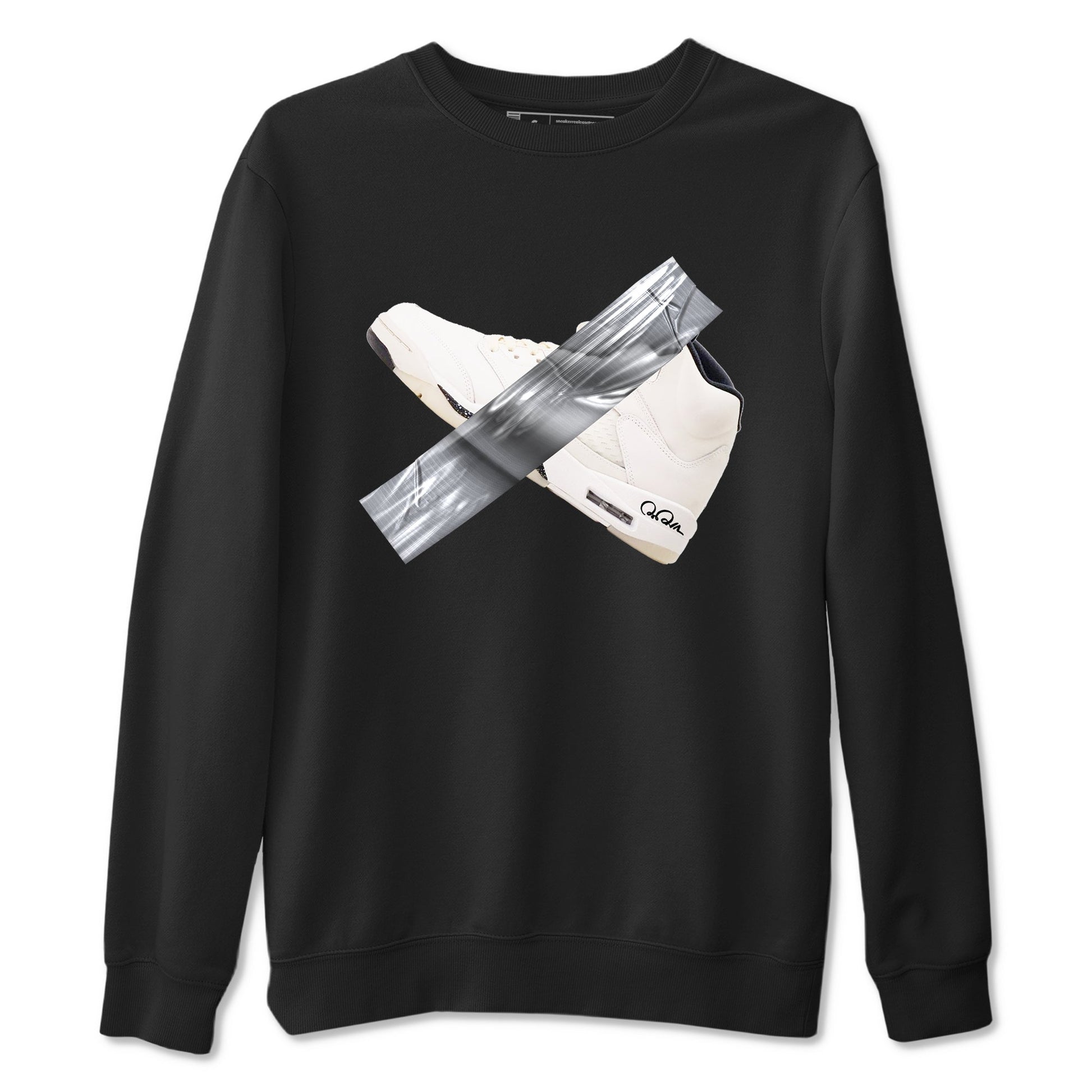 5s Sail shirt to match jordans Duct Tape sneaker tees Air Jordan 5 Sail SNRT Sneaker Release Tees unisex cotton Black 2 crew neck shirt