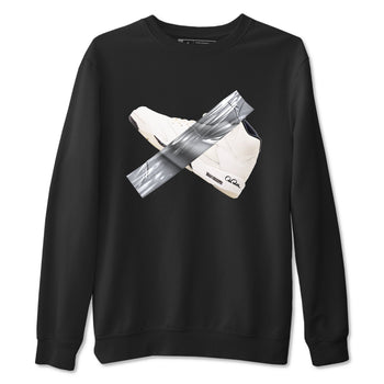 5s Sail shirt to match jordans Duct Tape sneaker tees Air Jordan 5 Sail SNRT Sneaker Release Tees unisex cotton Black 2 crew neck shirt