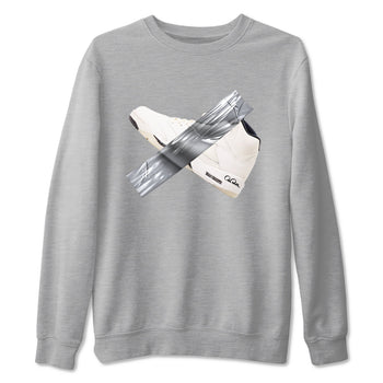 5s Sail shirt to match jordans Duct Tape sneaker tees Air Jordan 5 Sail SNRT Sneaker Release Tees unisex cotton Heather Grey 2 crew neck shirt