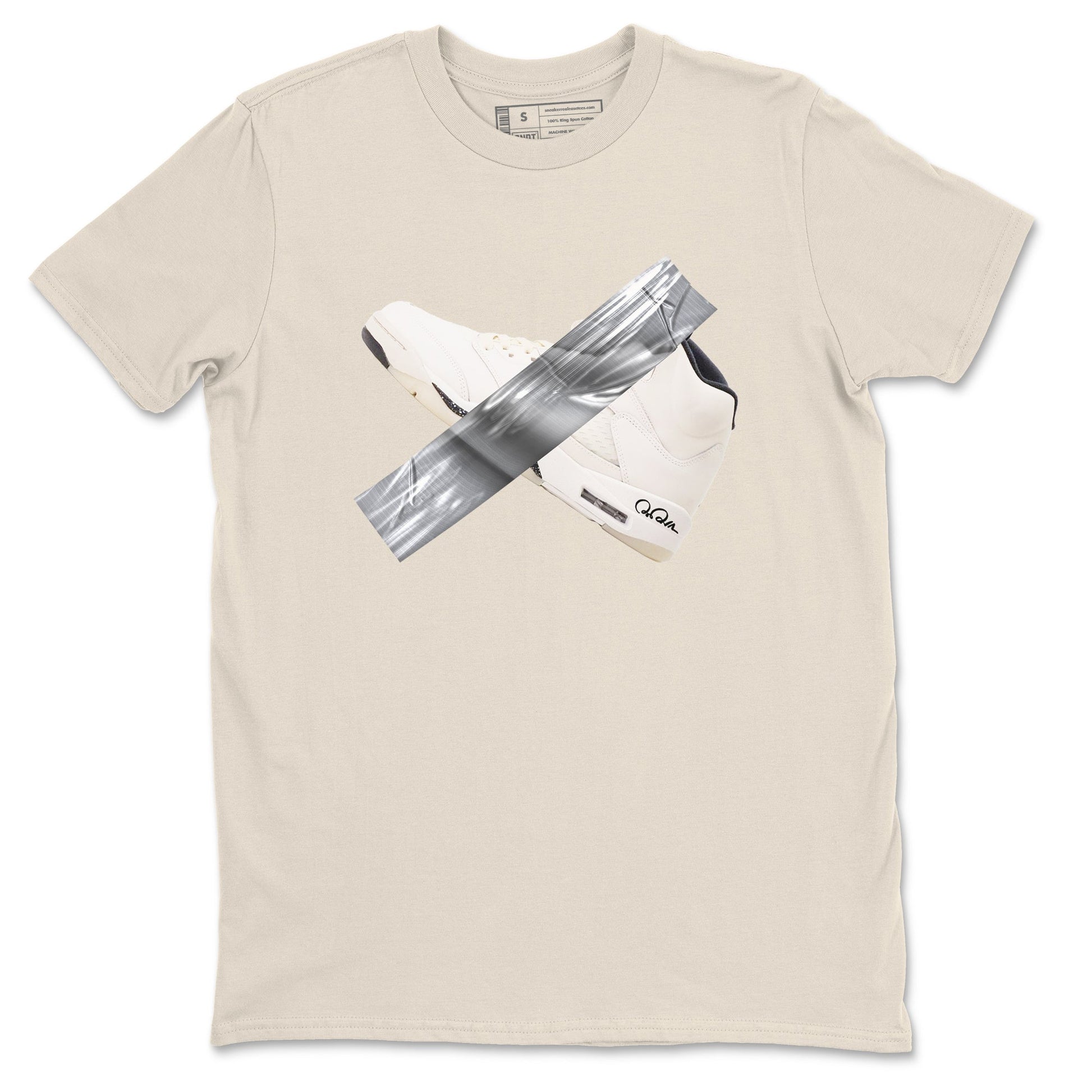 5s Sail shirt to match jordans Duct Tape sneaker tees Air Jordan 5 Sail SNRT Sneaker Release Tees unisex cotton Natural 2 crew neck shirt