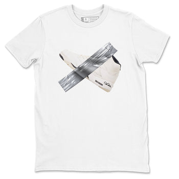 5s Sail shirt to match jordans Duct Tape sneaker tees Air Jordan 5 Sail SNRT Sneaker Release Tees unisex cotton White 2 crew neck shirt