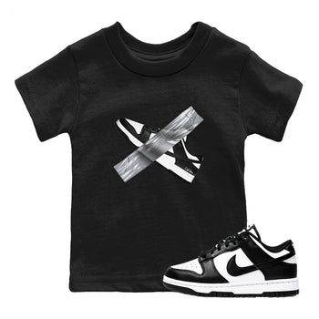Dunk Panda shirt to match jordans Duct Tape sneaker tees Dunk Panda SNRT sneaker release tees baby toddler Black 1 cotton Shirt