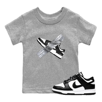 Dunk Panda shirt to match jordans Duct Tape sneaker tees Dunk Panda SNRT sneaker release tees baby toddler Heather Grey 1 cotton Shirt