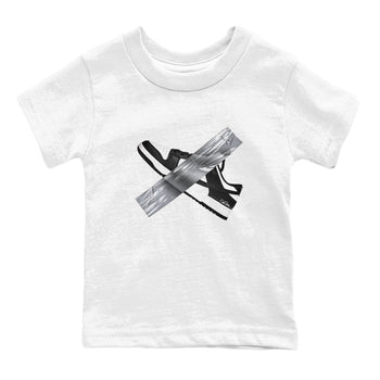 Dunk Panda shirt to match jordans Duct Tape sneaker tees Dunk Panda SNRT sneaker release tees baby toddler White 2 cotton Shirt