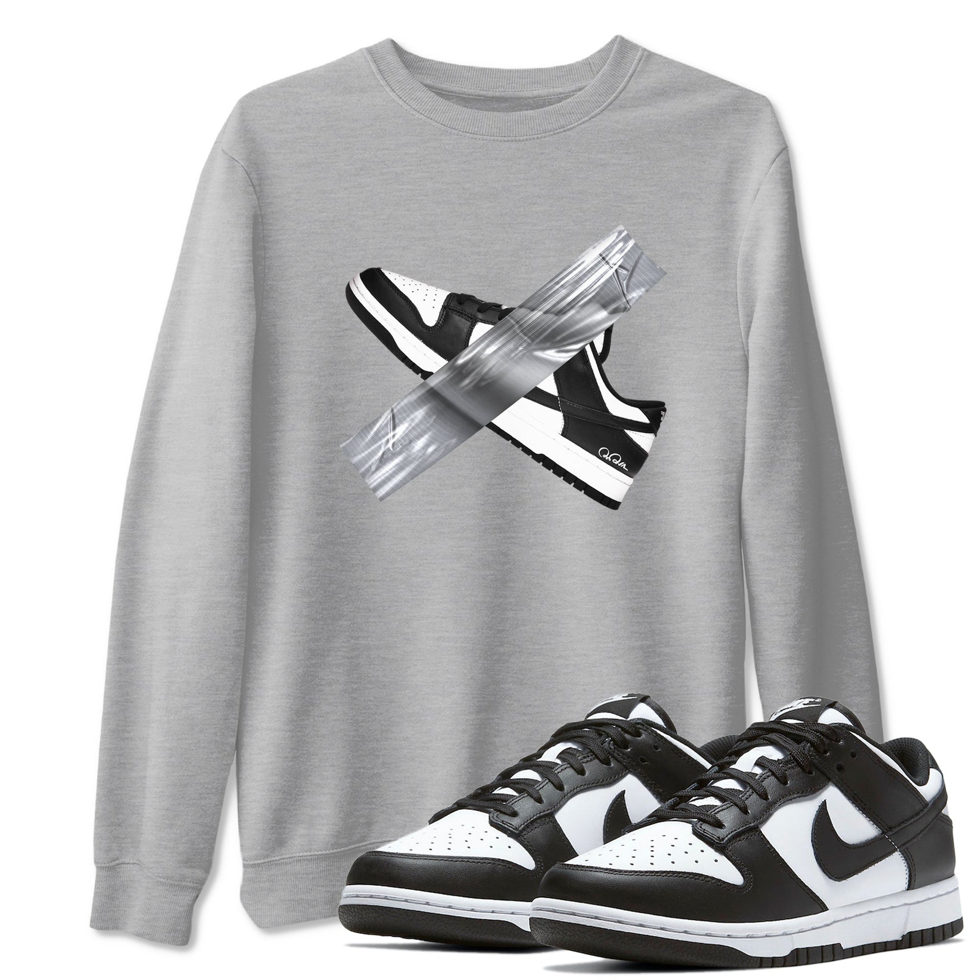 Dunk Panda shirt to match jordans Duct Tape sneaker tees Dunk Panda SNRT Sneaker Release Tees unisex cotton Heather Grey 1 crew neck shirt