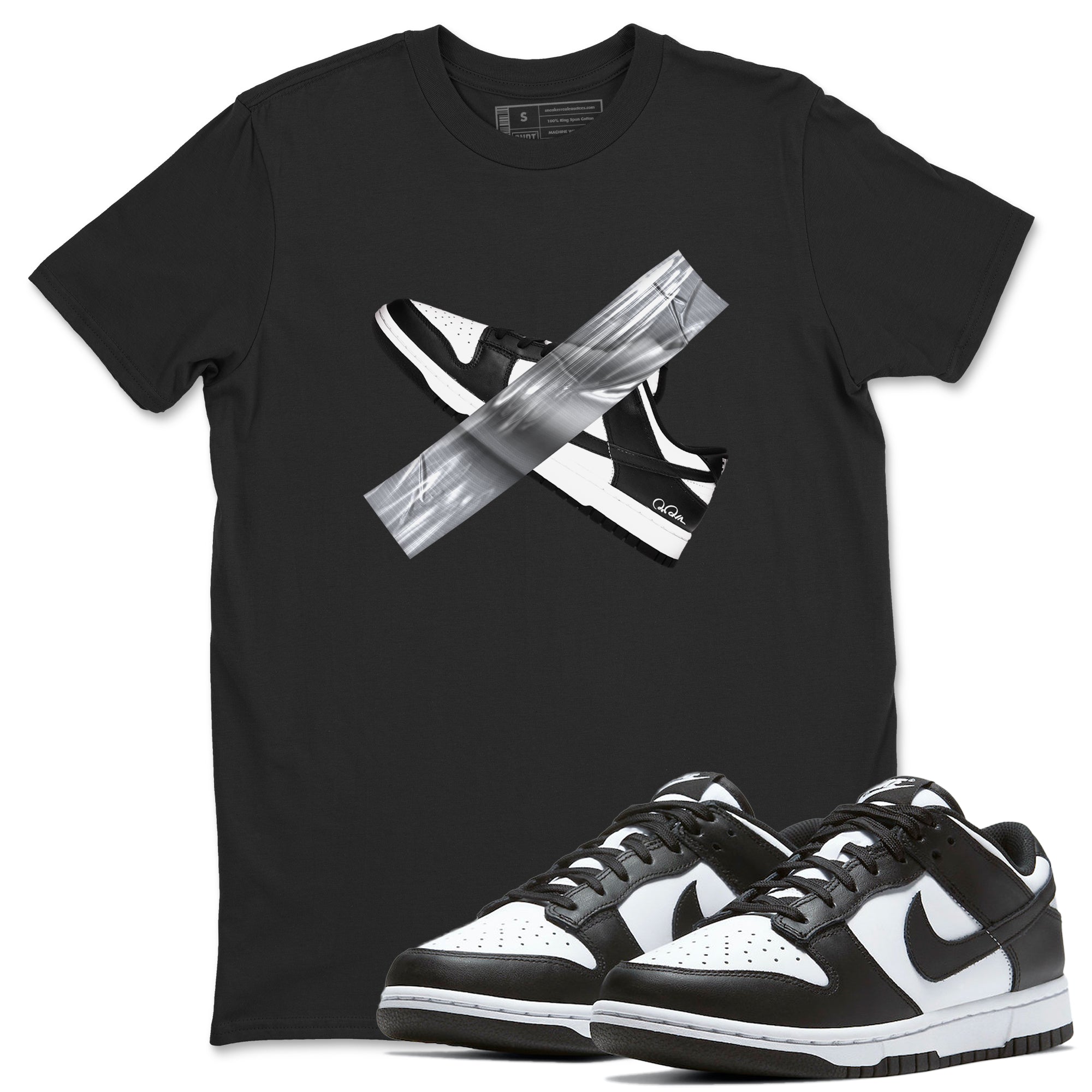 Dunk Panda shirt to match jordans Duct Tape sneaker tees Dunk Panda SNRT Sneaker Release Tees unisex cotton Black 1 crew neck shirt