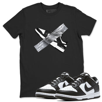 Dunk Panda shirt to match jordans Duct Tape sneaker tees Dunk Panda SNRT Sneaker Release Tees unisex cotton Black 1 crew neck shirt