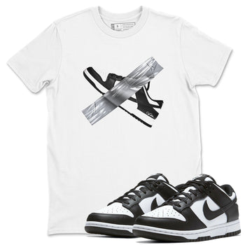 Dunk Panda shirt to match jordans Duct Tape sneaker tees Dunk Panda SNRT Sneaker Release Tees unisex cotton White 1 crew neck shirt