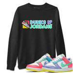 Dunk Easter Candy Dunks N Jordans Crew Neck Sneaker Tees Holiday Easter T-Shirt Sneaker T-Shirts Size Chart