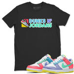 Dunk Easter Candy Sneaker Match Tees Dunks N Jordans Sneaker Tees Holiday Easter T-Shirt Sneaker Release Tees Unisex Shirts Black 1