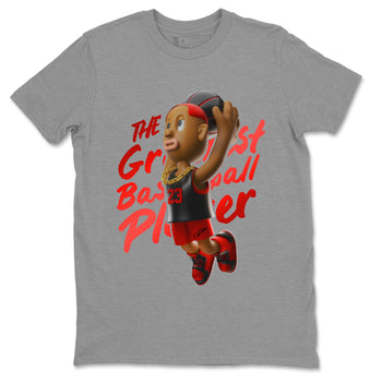 Air Jordan 1 Satin Bred Sneaker Match Tees Dunkshot Boy Sneaker Tees AJ1 Satin Bred Sneaker Release Tees Unisex Shirts Heather Grey 2
