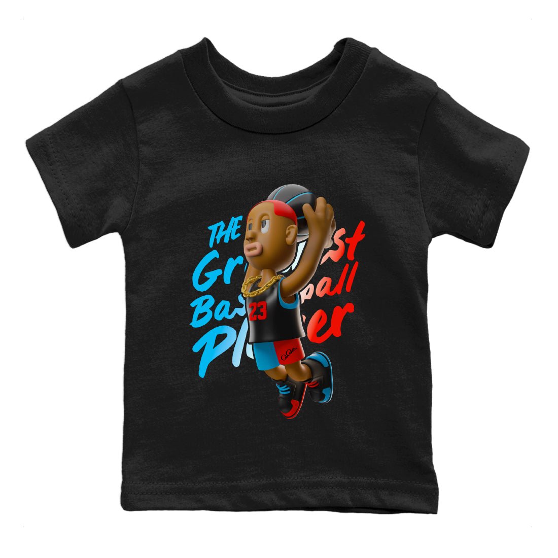 Air Jordan 1 UNC to Chicago Sneaker Match Tees Dunkshot Boy Sneaker Tees AJ1 UNC to Chicago Sneaker Release Tees Kids Shirts Black 2