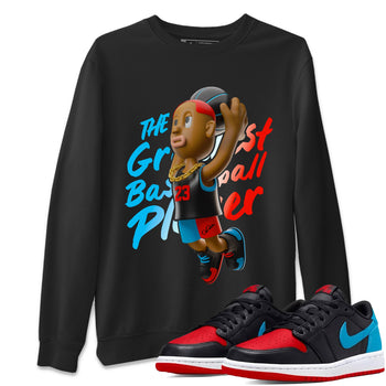 Air Jordan 1 UNC to Chicago Sneaker Match Tees Dunkshot Boy Sneaker Tees AJ1 UNC to Chicago Sneaker Release Tees Unisex Shirts Black 1