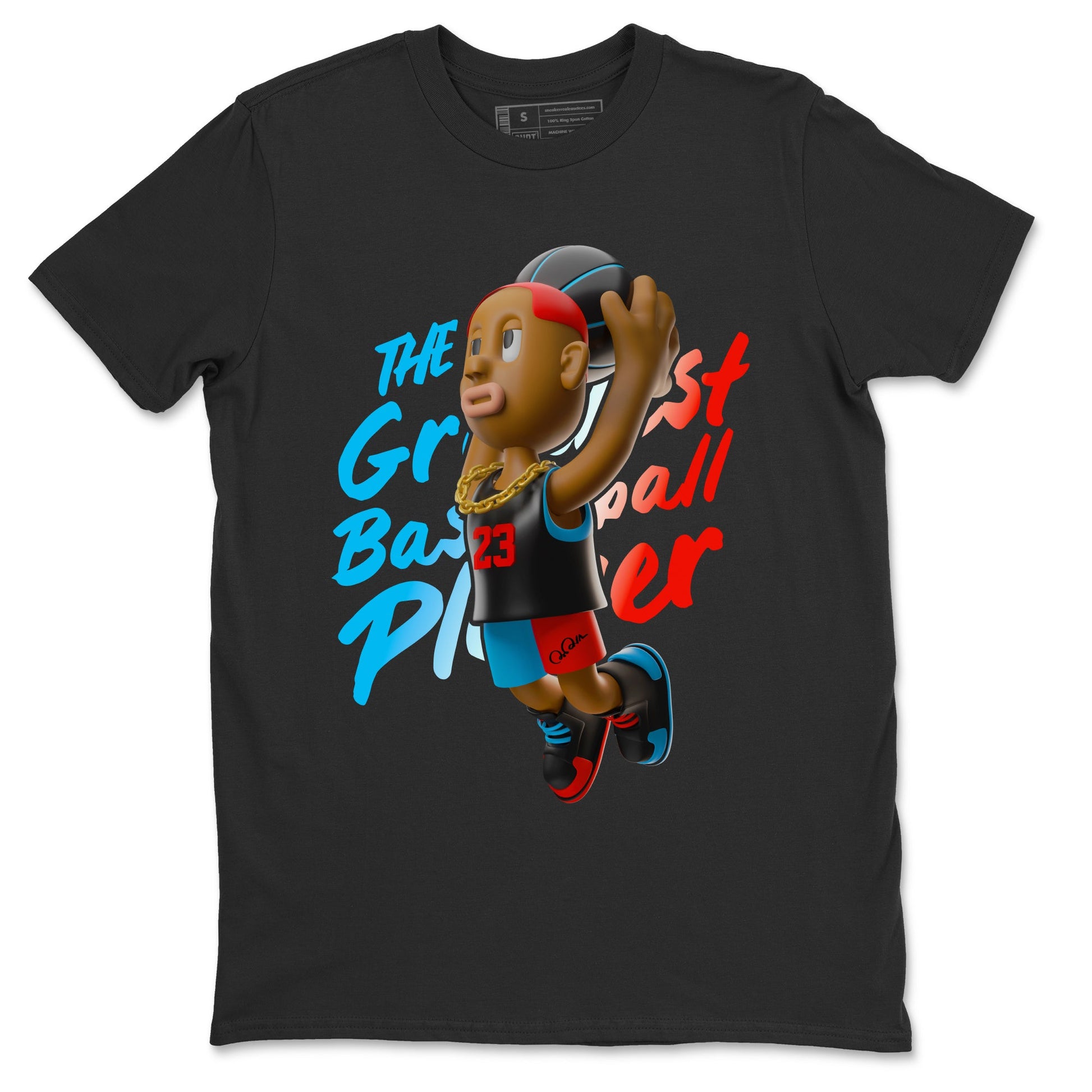 Air Jordan 1 UNC to Chicago Sneaker Match Tees Dunkshot Boy Sneaker Tees AJ1 UNC to Chicago Sneaker Release Tees Unisex Shirts Black 2