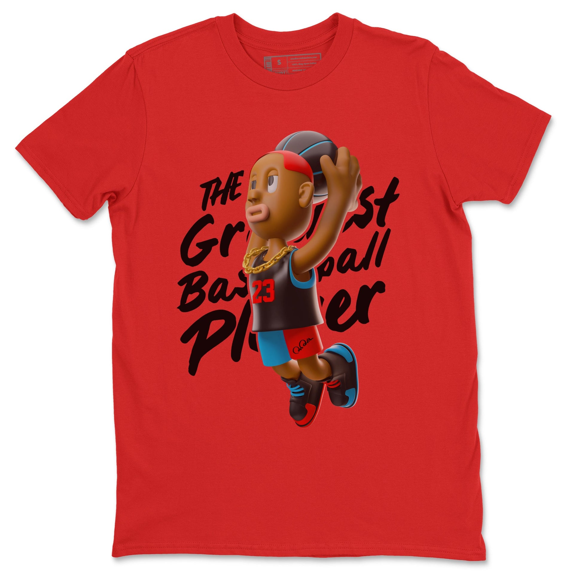 Air Jordan 1 UNC to Chicago Sneaker Match Tees Dunkshot Boy Sneaker Tees AJ1 UNC to Chicago Sneaker Release Tees Unisex Shirts Red 2