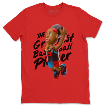 Air Jordan 1 UNC to Chicago Sneaker Match Tees Dunkshot Boy Sneaker Tees AJ1 UNC to Chicago Sneaker Release Tees Unisex Shirts Red 2
