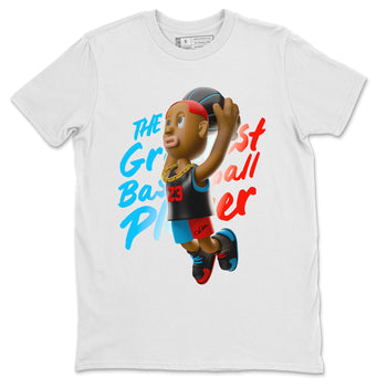 Air Jordan 1 UNC to Chicago Sneaker Match Tees Dunkshot Boy Sneaker Tees AJ1 UNC to Chicago Sneaker Release Tees Unisex Shirts White 2