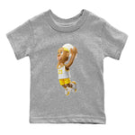 Air Jordan 11 Yellow Python Sneaker Match Tees Dunkshot Boy Sneaker Tees AJ11 Yellow Python Sneaker Release Tees Kids Shirts Heather Grey 2