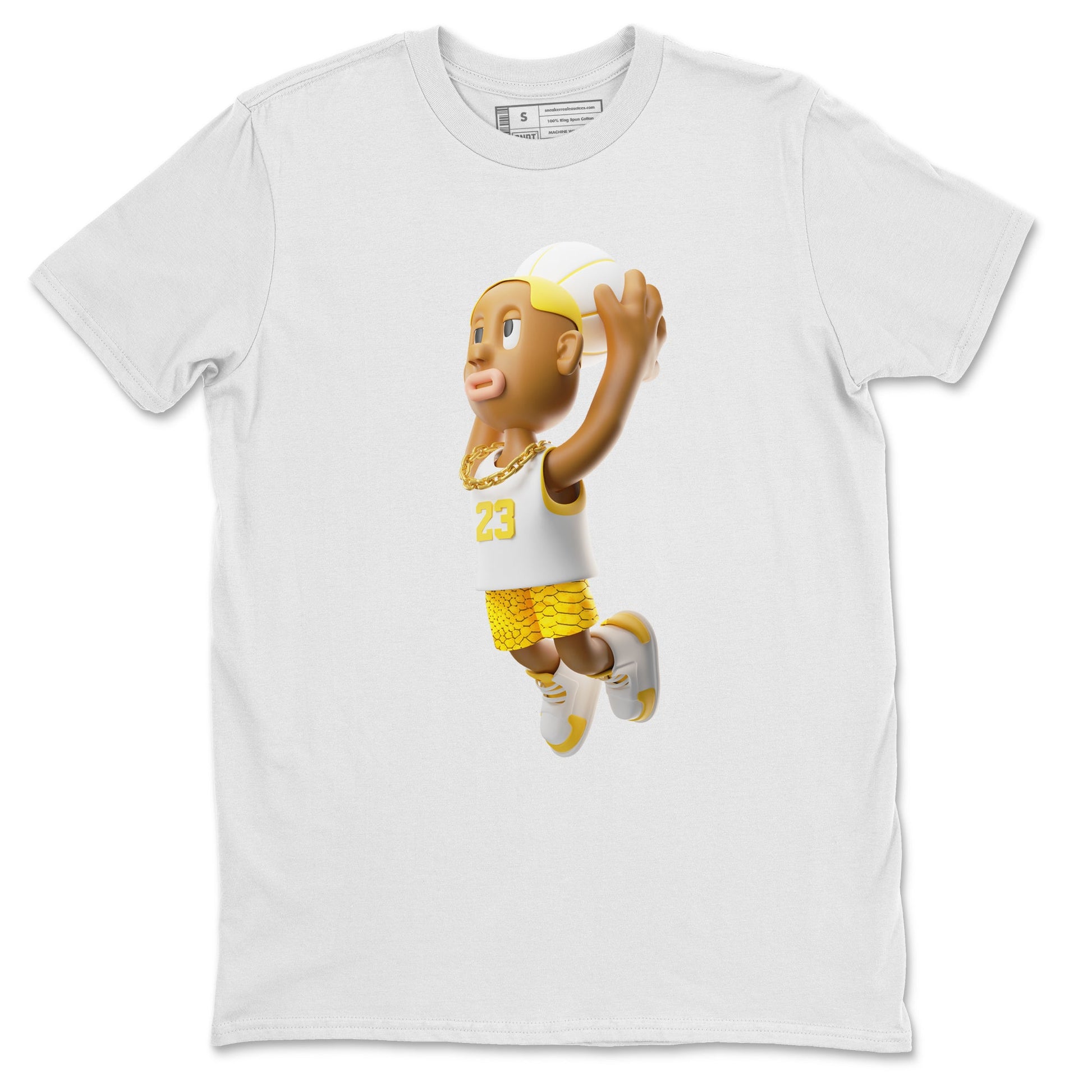 Air Jordan 11 Yellow Python Sneaker Match Tees Dunkshot Boy Sneaker Tees AJ11 Yellow Python Sneaker Release Tees Unisex Shirts White 2