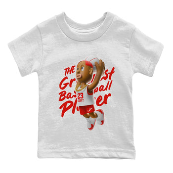 Air Jordan 12 Cherry Sneaker Match Tees Dunkshot Boy Sneaker Tees AJ12 Cherry Sneaker Release Tees Kids Shirts White 2