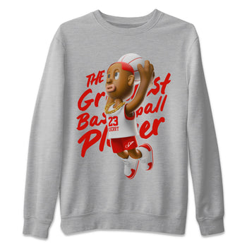 Air Jordan 12 Cherry Sneaker Match Tees Dunkshot Boy Sneaker Tees AJ12 Cherry Sneaker Release Tees Unisex Shirts Heather Grey 2