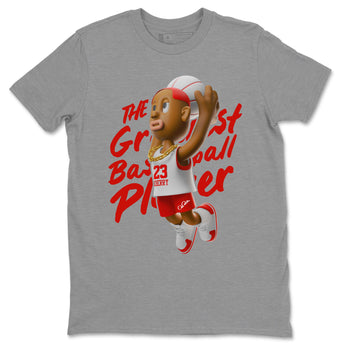 Air Jordan 12 Cherry Sneaker Match Tees Dunkshot Boy Sneaker Tees AJ12 Cherry Sneaker Release Tees Unisex Shirts Heather Grey 2