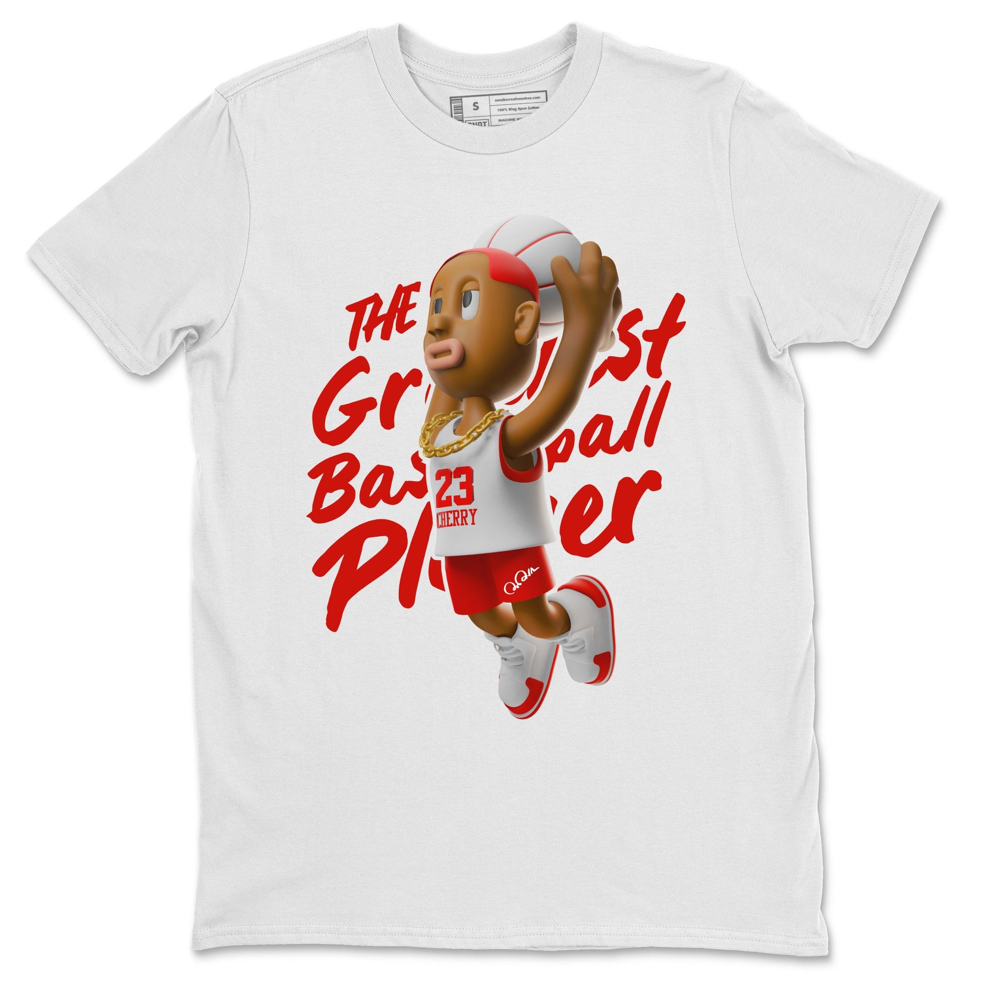 Air Jordan 12 Cherry Sneaker Match Tees Dunkshot Boy Sneaker Tees AJ12 Cherry Sneaker Release Tees Unisex Shirts White 2