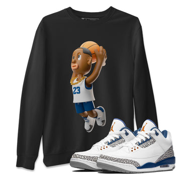 Air Jordan 3 Wizards Sneaker Match Tees Dunkshot Boy Sneaker Tees AJ3 NBA Wizards  Sneaker Release Tees Unisex Shirts Black 1