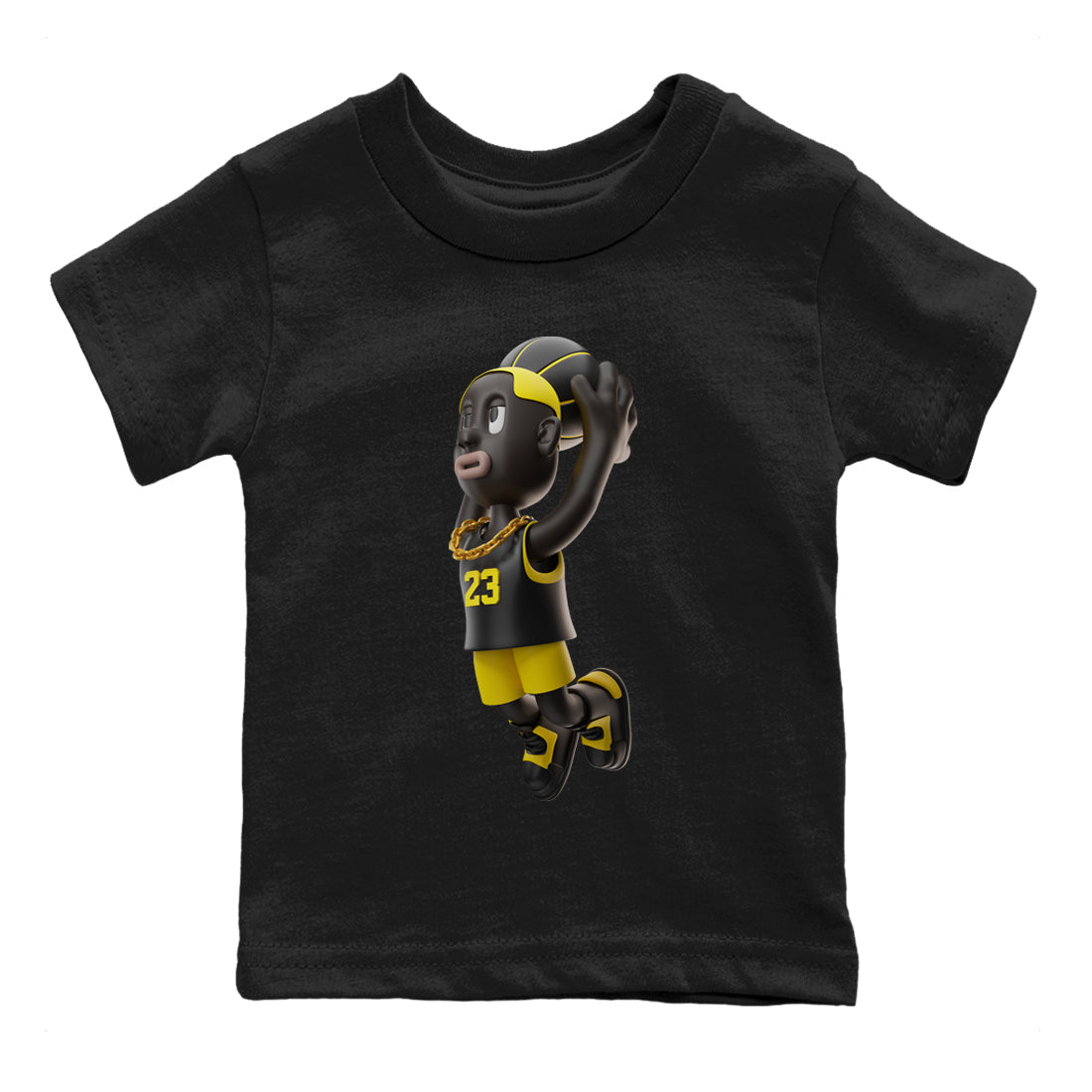 Air Jordan 4 Thunder Dunkshot Boy Baby and Kids Sneaker Tees AJ4 Thunder JumpmanKids Sneaker Tees Washing and Care Tip