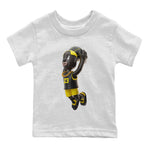 Air Jordan 4 Thunder Sneaker Match Tees Dunkshot Boy Sneaker Tees AJ4 Thunder Jumpman Sneaker Release Tees Kids Shirts White 2