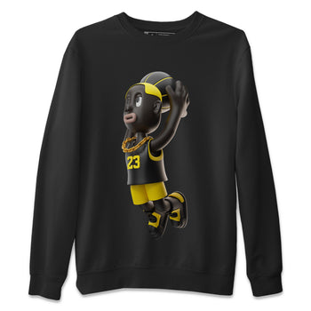 Air Jordan 4 Thunder Sneaker Match Tees Dunkshot Boy Sneaker Tees AJ4 Thunder Jumpman Sneaker Release Tees Unisex Shirts Black 2