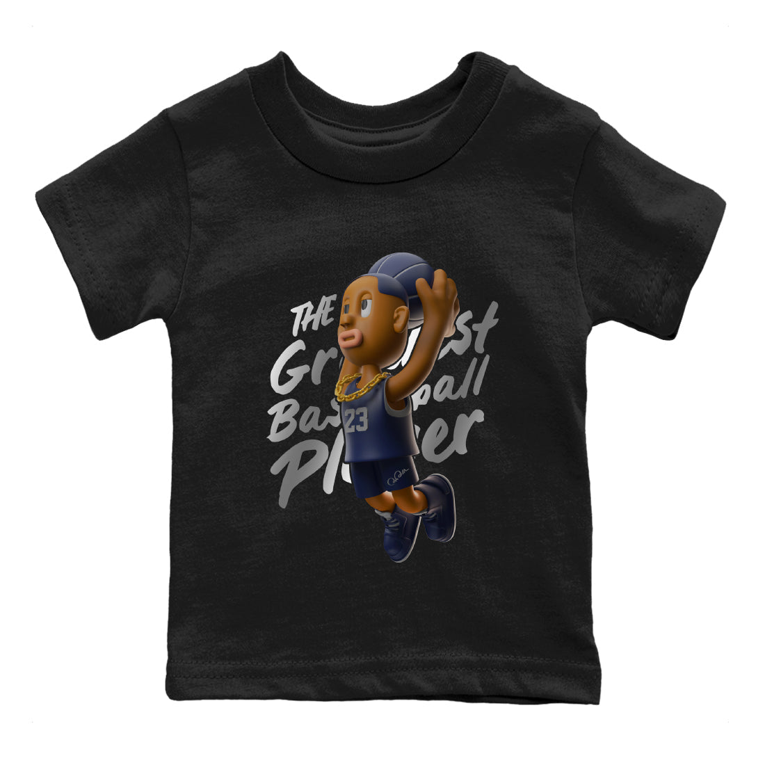 Air Jordan 5 Georgetown Sneaker Match Tees Dunkshot Boy Sneaker Tees AJ5 Georgetown Sneaker Release Tees Kids Shirts Black 2