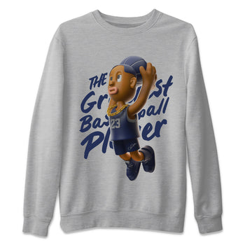 Air Jordan 5 Georgetown Sneaker Match Tees Dunkshot Boy Sneaker Tees AJ5 Georgetown Sneaker Release Tees Unisex Shirts Heather Grey 2